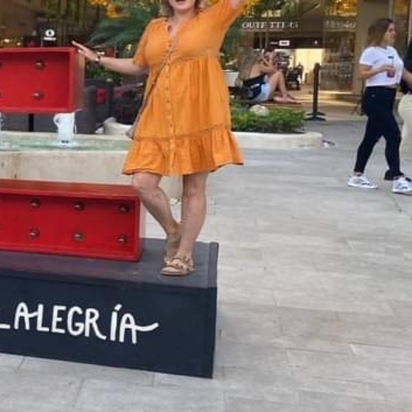 Knox Rose Mustard Yellow Boho Dress. Size Small - Picture 5 of 5